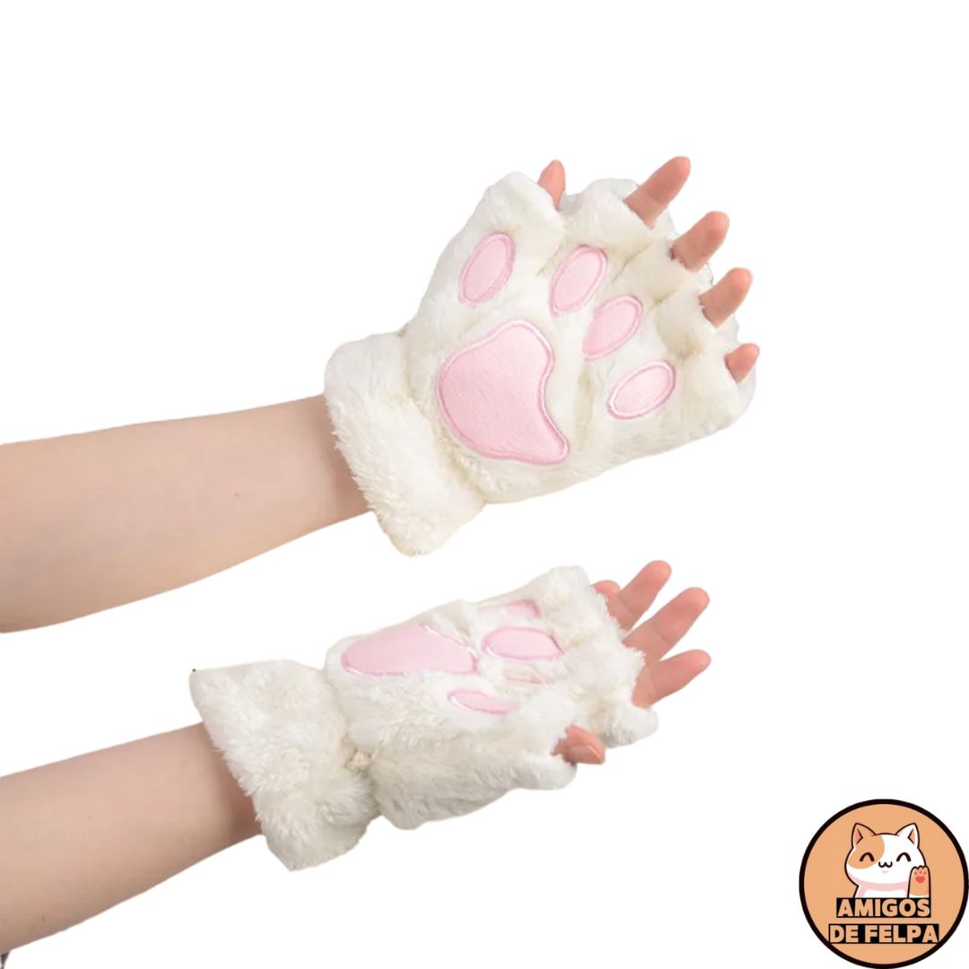 Guantes gatito Kawaii blanco