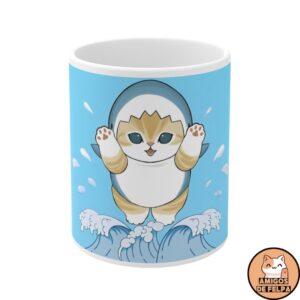 Promoción Gato Tiburón peluche más taza