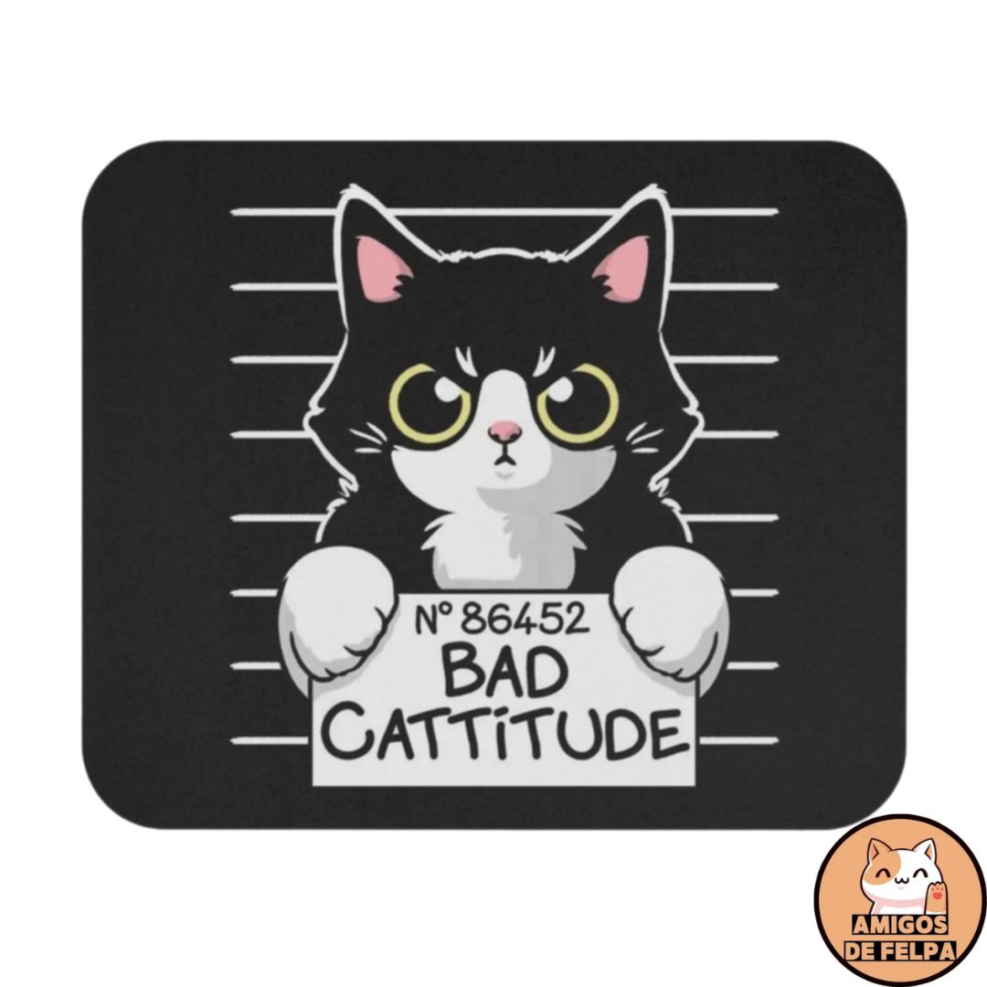 Mousepad Gato Mala Actitud